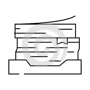 document stack list line icon vector illustration