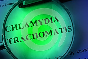 Document with title chlamydia trachomatis. photo