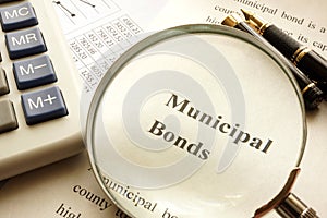 Document with title municipal bond. photo