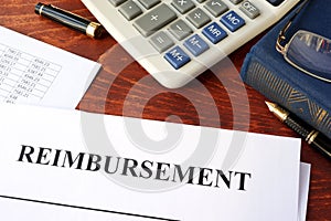 Document with title reimbursement.