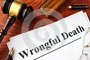 Document with title Wrongful Death.