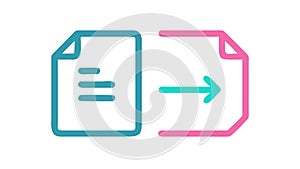 Document Transfer Icon: File Migration Process, vector design Generative AI