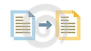 Document Transfer Outline Icon, vector design Generative AI