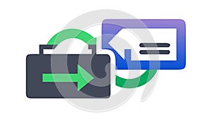 Document Transfer Vector Icon for File Sharing, vector design Generative AI