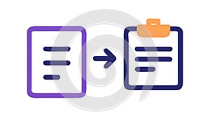 Document Transfer Workflow Process Icon, vector design Generative AI
