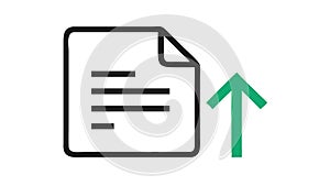 Document with Up Arrow Upload File Icon, vector design Generative AI