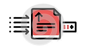 Document Upload and Transfer, File Sharing Digital Data Icon, vector design Generative AI