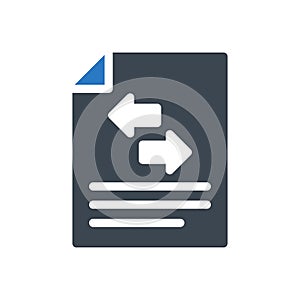 Document vector glyph color icon