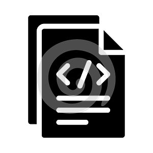 Document vector glyph flat icon