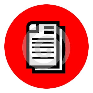 Document vector icon. Illustration