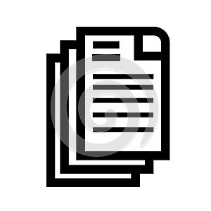 Document vector icon. Illustration