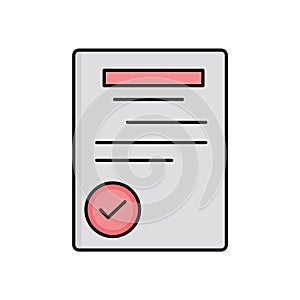 Document vector icon which can easily modify or edit.