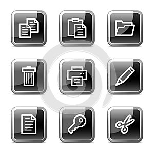 Document web icons, glossy buttons series