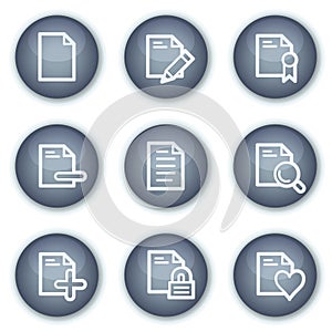 Document web icons set 2, mineral circle buttons