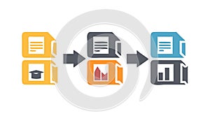 Document Workflow & Data Processing Vector, vector design Generative AI