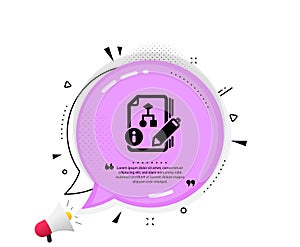 Documentation with algorithm icon. Technical instruction sign. Vector