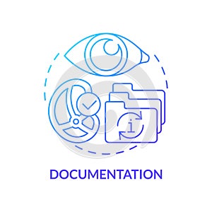 Documentation blue gradient concept icon