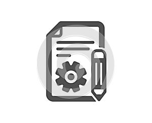 Documentation icon. Technical instruction sign. Vector