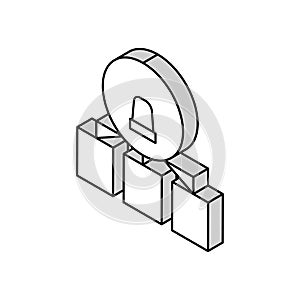 documentation with incidents isometric icon vector illustration