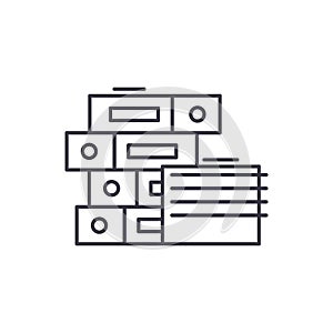 Documentation line icon concept. Documentation vector linear illustration, symbol, sign