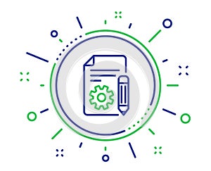 Documentation line icon. Technical instruction sign. Vector