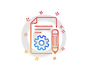 Documentation line icon. Technical instruction sign. Vector