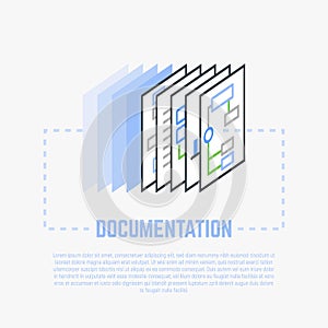 Documentation process line illustration