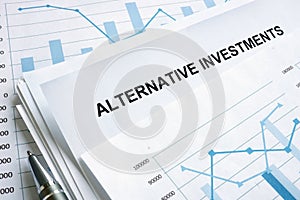 Documents about Alternative investments with financial charts