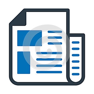 Documents, documents strategy Vector icon which can easily modify