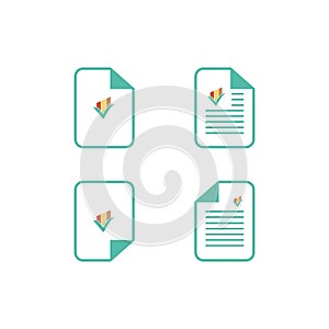 Documents file of Business work Icon Vector Illustration, document flat design modern vector icons set for web and mobile app