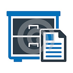 Documents, file drawer Vector Icon which can easily modify