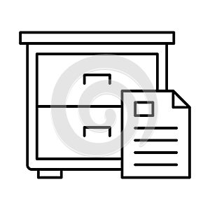 Documents, file drawer Vector Icon which can easily modify