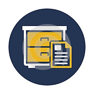 Documents, file drawer Vector Icon which can easily modify