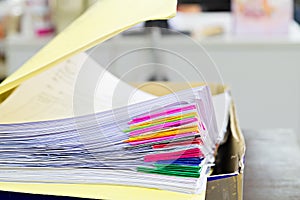 Documents in file folder