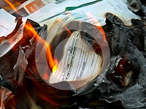 Documents in fire - 2