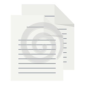 Documents Flat Icon Isolated on White