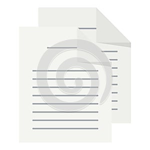 Documents Flat Icon Isolated on White photo