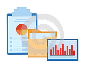 Documents folder files icon cartoon