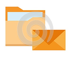 Documents folder files icon cartoon