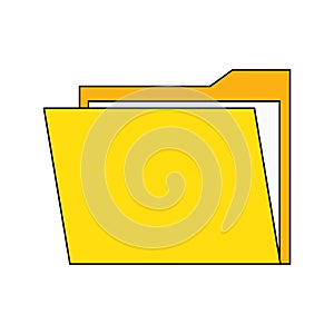 Documents folder files paper cartoon