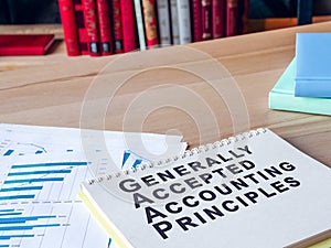 Documents about Generally Accepted Accounting Principles GAAP on the desk.