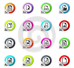 Documents icons set
