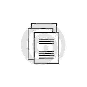 Documents or papers concept outline icon. Document linear symbol or design element