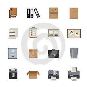 Documents and reports. Flat Icons set for Website and Mobile applications.