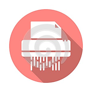 Documents shredder flat icon