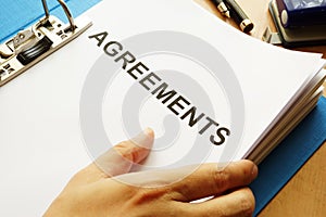 Documents with title Agreements. photo