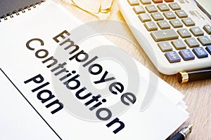 Documents with title Employee Contribution Plan. photo