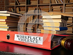 Documents about workplace violence in court.