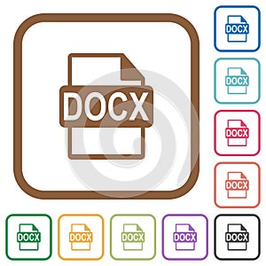 DOCX file format simple icons photo