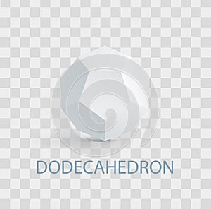 Dodecahedron Complicated White Geometric Figure photo